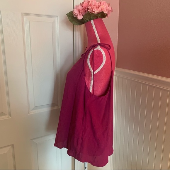 👗XXL June & Hudson Magenta Tank with Tie Spaghetti Straps - Picture 4 of 6